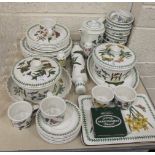 Thirty-eight pieces of Portmeirion 'Botanic Garden' tea and dinnerware, also six place mats and five