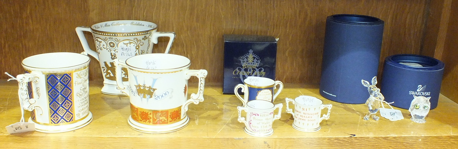 Two Royal Crown Derby limited edition two-handled loving cups, '18th Birthday Prince William of