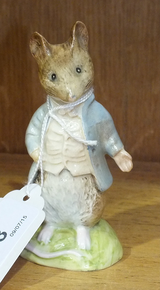 A Beswick Beatrix Potter figure 'Johnny Town Mouse', 8.9cm, BP2 gold oval factory mark.