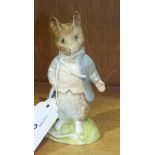 A Beswick Beatrix Potter figure 'Johnny Town Mouse', 8.9cm, BP2 gold oval factory mark.
