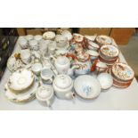 Two Oriental export tea and coffee services, other tea ware etc.