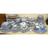 Approximately 40 pieces of Copeland Spode blue and white 'Italian' pattern tea and dinner ware, (