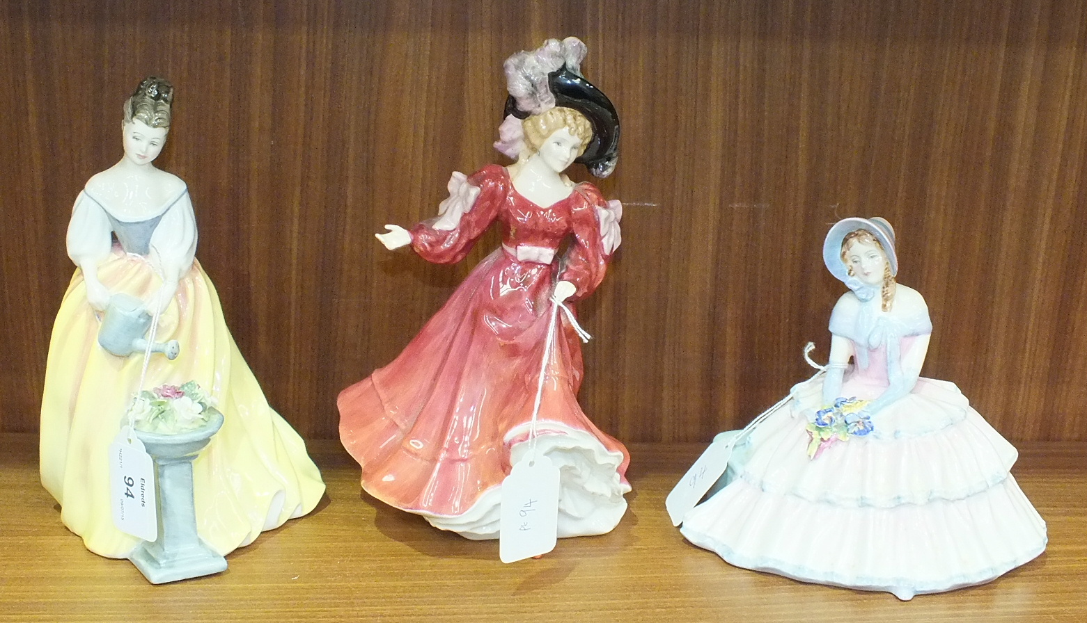 Three Royal Doulton figurines, 'Daydreams' HN1731, 'Patricia' HN3365 and 'Alexandra' HN3286, (3).