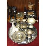 A quantity of ceramics, plated ware and miscellaneous items.