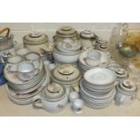 Approximately sixty pieces of Denby floral-decorated dinner and tea ware and other items.