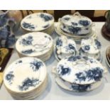 Forty-five pieces of Royal Staffordshire blue and white 'Gloire' decorated dinner ware.