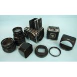 A Hasselblad 503CX camera body, serial no.RR1418915, a Carl Zeiss Planar 1:2.8 80mm lens no.6538849,