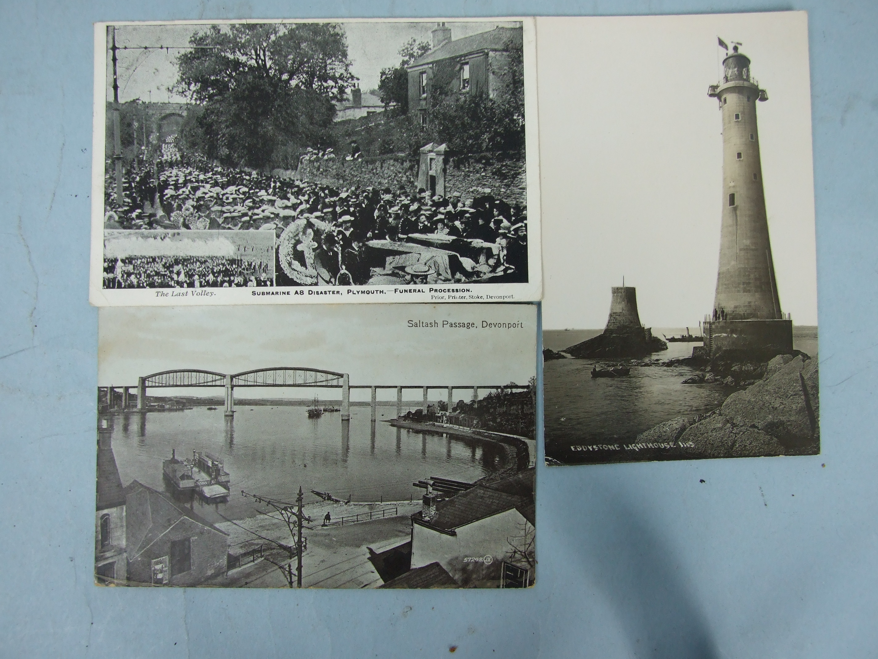 An album of 180 postcards of Plymouth including one of the submarine A8 disaster funeral procession, - Image 2 of 2