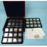 The London Mint Office, 'The Millionaires Collection' of thirty-six silver coins, in presentation