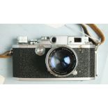 A Canon Rangefinder camera no. 82418, c1951-53, with Serenar f:1.8/50mm no.66196, with facsimile