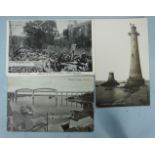 An album of 180 postcards of Plymouth including one of the submarine A8 disaster funeral procession,