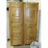 Two modern oak hanging wardrobes, 190cm high, 61cm wide, (2).