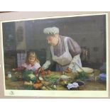 After David Shepherd, 'Granny's Kitchen', a limited edition coloured print signed with pencil in the