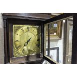 Thomas Holmes, Cheadle, an antique oak 30-hour long case clock with restored brass 11" dial and