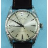 Rolex, a gentleman's Oyster Perpetual steel-cased chronometer wrist watch c1960, with dart