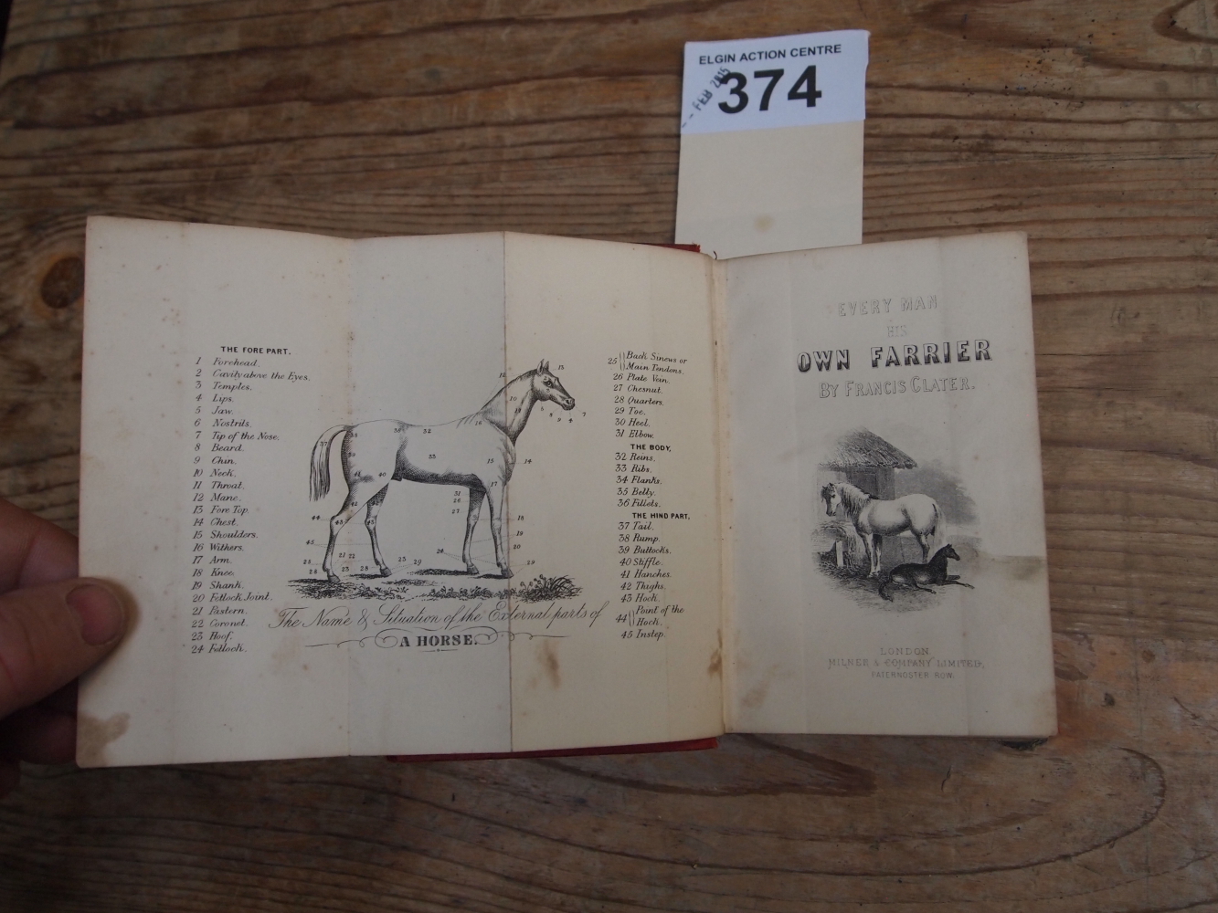 Sale Item:    CLATER'S FARRIER BOOK 1889 (AF)   Vat Status:   No Vat   Buyers Premium:  This lot is - Image 2 of 2