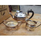 Sale Item:    3 PCE E P TEA SERVICE   Vat Status:   No Vat   Buyers Premium:  This lot is subject