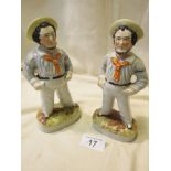 Sale Item:    2 STAFFORDSHIRE SAILORS   Vat Status:   No Vat   Buyers Premium:  This lot is subject