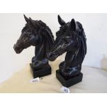 Sale Item:    2 MODERN HORSE HEAD ORNAMENTS   Vat Status:   No Vat   Buyers Premium:  This lot is