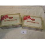 Sale Item:    2 PACKS 50 KING EDWARD CIGARS   Vat Status:   No Vat   Buyers Premium:  This lot is