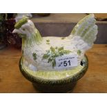 Sale Item:    HEN TUREEN   Vat Status:   No Vat   Buyers Premium:  This lot is subject to a Buyers