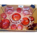 Sale Item:    COLLECTION RUBY GLASS ITEMS (AF)   Vat Status:   No Vat   Buyers Premium:  This lot