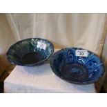 Sale Item:    2 PORTMADOC FRUIT BOWLS   Vat Status:   No Vat   Buyers Premium:  This lot is subject