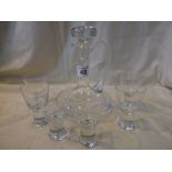 Sale Item:    KROSNO DECANTER & 6 GLASSES   Vat Status:   No Vat   Buyers Premium:  This lot is