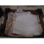 Sale Item:    BOX LINEN ETC   Vat Status:   No Vat   Buyers Premium:  This lot is subject to a