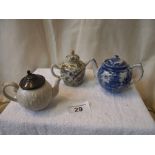 Sale Item:    ASSORTED TEAPOTS   Vat Status:   No Vat   Buyers Premium:  This lot is subject to a