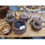 Sale Item:    COPPER & BRASS POTS TEAPOTS & KETTLES  Vat Status:   No Vat   Buyers Premium:  This