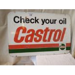 Sale Item:    CASTROL OIL SIGN   Vat Status:   No Vat   Buyers Premium:  This lot is subject to a