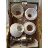 Sale Item:    BOX ALLADDIN LAMP SHADES & GLASS CHIMNEYS  Vat Status:   No Vat   Buyers Premium: