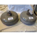 Sale Item:    2 CURLING STONES   Vat Status:   No Vat   Buyers Premium:  This lot is subject to a