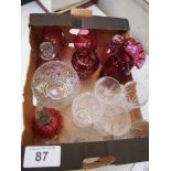 Sale Item:    BOX RUBY & CRYSTAL GLASS   Vat Status:   No Vat   Buyers Premium:  This lot is