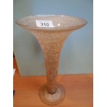 Sale Item:    GLASS TRUMPET VASE   Vat Status:   No Vat   Buyers Premium:  This lot is subject to a