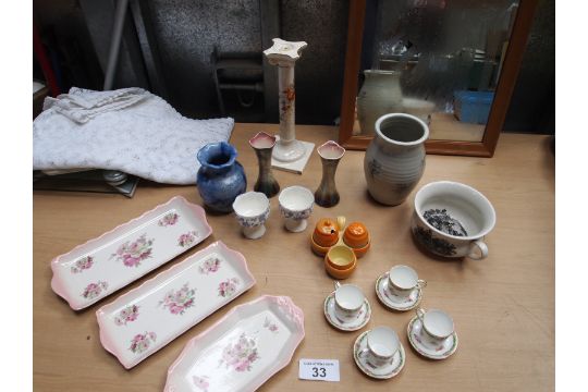 Sale Item:    BOX ASSORTED CHINA SHELLEY CONDIMENTS PLATES ETC (AF)  Vat Status:   No Vat   Buyers