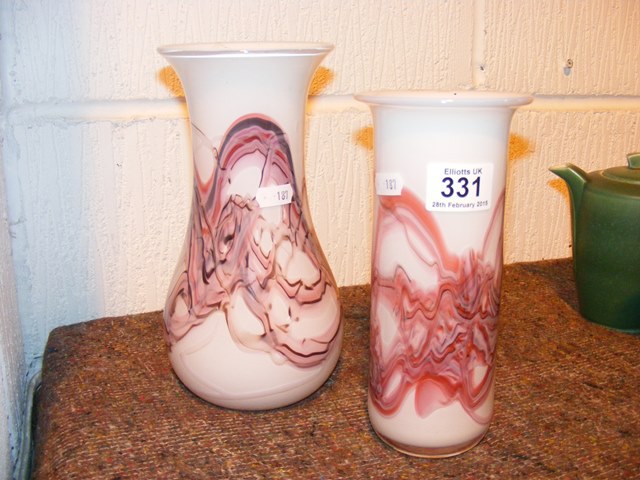 Two Adrian Sankey vases