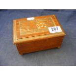 A wooden box made Constructed from teak