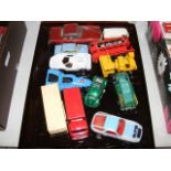 A small quantity of playworn diecast veh