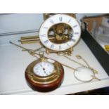 A Hermle pendulum clock together with a