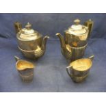 A Walker and Hall silver plated tea set