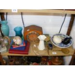 A mixed lot to include ceramics, clock,