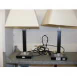 Two modern side lamps