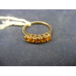 A Citrine 9ct Gold Ring