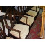 A set of six dining chairs including two carvers