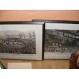 A framed and glazed etching entitled 'The Great Contest' together with another 'The Interior of the