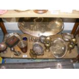 A quantity of mixed metalware