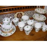 A colcough teaset including cake stand