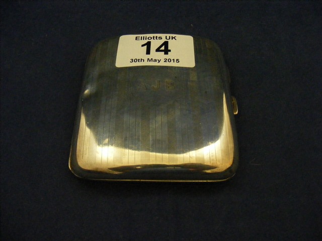 A silver cigarette case